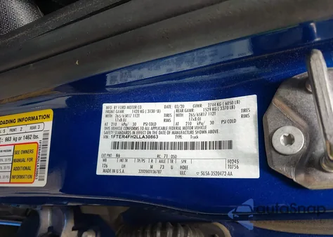 2020 Ford Ranger Xlt from USA, damaged, VIN 1FTER4FH2LLA30863